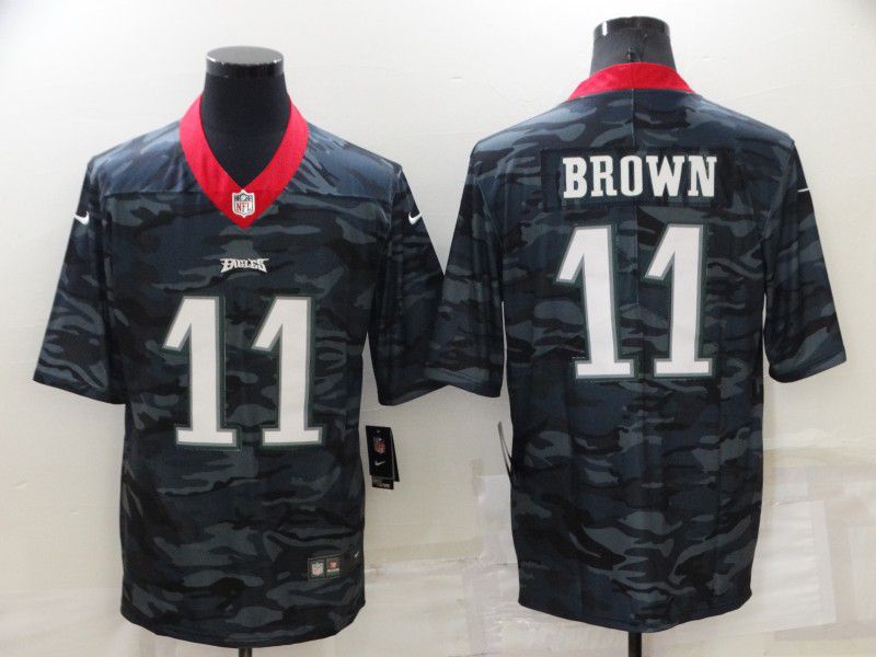Men Philadelphia Eagles 11 Brown Camo 2022 Nike Limited NFL Jersey